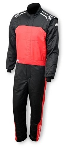 Driving Suit - Racer 2.4 - 1-Piece - SFI 3.3A/5 - Double Layer - Nomex - Black / Red - Small - Each thumbnail 2