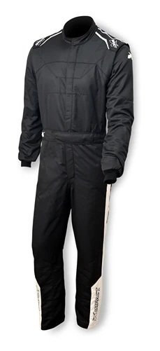 Driving Suit - Racer 2.4 - 1-Piece - SFI 3.3A/5 - Double Layer - Nomex - Black - Small - Each thumbnail 1