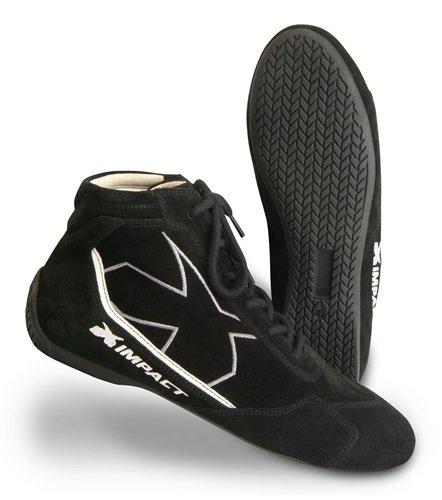Driving Shoe - Alpha - Mid-Top - SFI 3.3/5 - Suede Outer - Aramid Inner - Black - Size 11 - Pair thumbnail 2