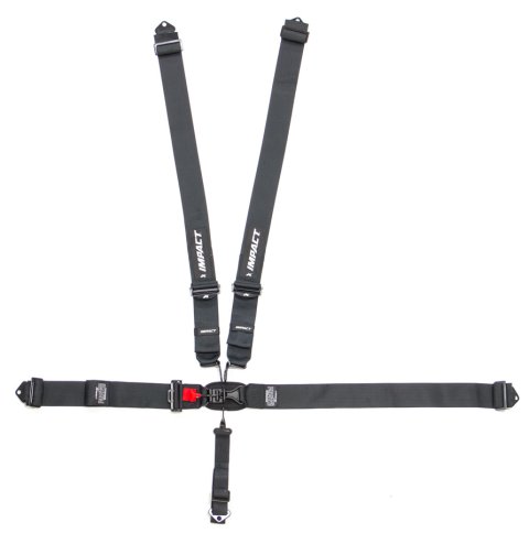 Harness - PRO Series - 5 Point - Latch and Link - SFI 16.5 - Pull Down Adjust - Bolt-In / Wrap Around - Individual Harness - Black - Kit