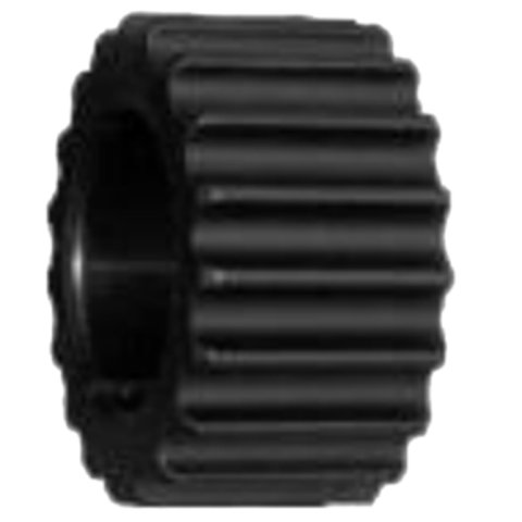 Crankshaft Pulley - HTD - 23 Tooth - 0.83 in Wide - 1-1/8 in Mandrel - 1/8 in Keyway - Aluminum - Black Anodized - Universal - Each