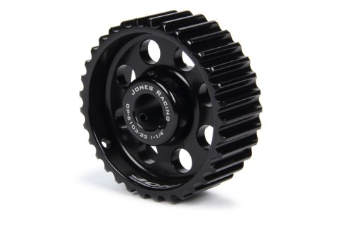 Oil Pump Pulley - HTD - 33 Tooth - 1-1/4 in Wide - 5/8 in Shaft - 3/16 in Keyway - Aluminum - Black Anodized - Each