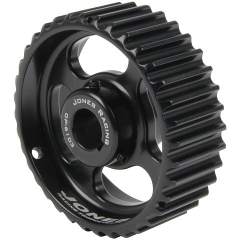 Oil Pump Pulley - HTD - 34 Tooth - 1-1/4 in Wide - 5/8 in Shaft - 3/16 in Keyway - Aluminum - Black Anodized - Each