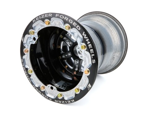 Wheel - 10 x 12 in - 6.000 in Backspace - 27 Spline - Beadlock - Aluminum - Black Anodized / Machined Center - Black Powder Coat Lip - Each