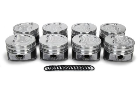 Piston - KB Series - Hypereutectic - 4.080 in Bore - 5/64 x 3/32 x 3/16 in Ring Grooves - Minus 20.00 cc - Ford FE-Series - Set of 8 thumbnail 1