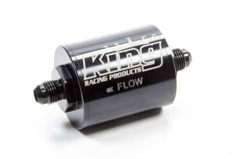 Fuel Filter - In-Line - 70 Micron - Stainless Element - 6 AN Male Inlet - 6 AN Male Outlet - Aluminum - Black Anodized - Each thumbnail 1