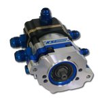 Tandem Pump - TandemX - Hex Driven - 3/8 in Male Hex Drive - Aluminum - Black / Clear Anodized - Alcohol - Each