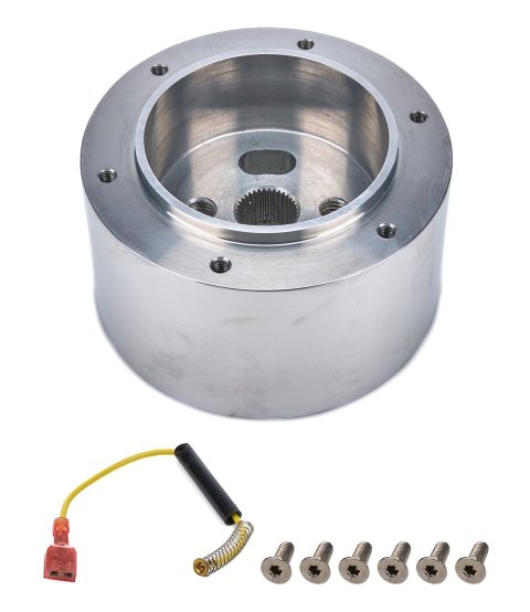 Steering Wheel Adapter - Lecarra 6-Bolt Steering Wheel to OE Column - Aluminum - Polished - GM 1967-94 - Kit thumbnail 1
