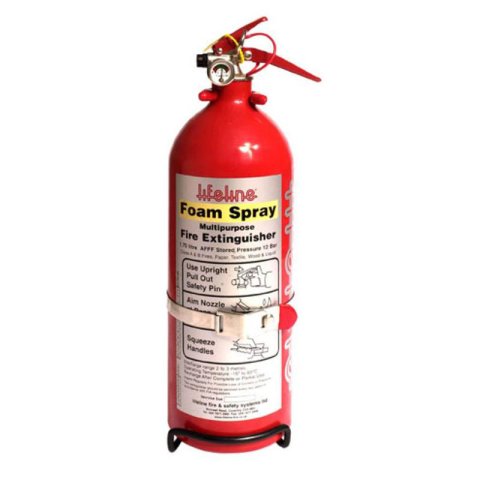 Fire Extinguisher - Lifeline AFFF Hand Held - Wet Chemical - Class AB - 1.75 L - Mounting Bracket - Steel - Red Paint - Each thumbnail 1
