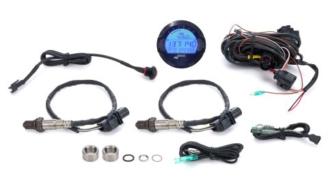 Air-Fuel Gauge - Dual Sensor - Wideband - Electric - Digital - 2-5/8 in Diameter - Black Face - Blue Backlight - Gauge Only - Each thumbnail 1