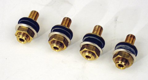 Valve Stem - Inner Mount - Bolt-On - Brass - Natural - Set of 4 thumbnail 2