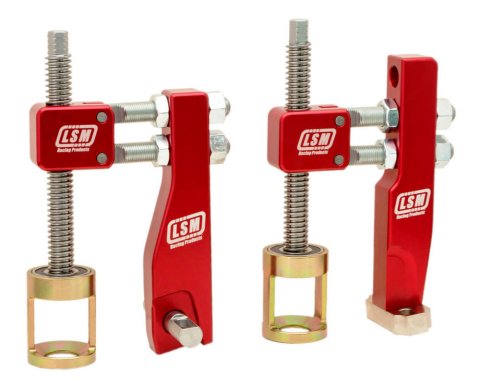 Valve Spring Compressor - Head-On - Shaft Mount - Aluminum - Red Anodized - Spread Port - Kit thumbnail 2