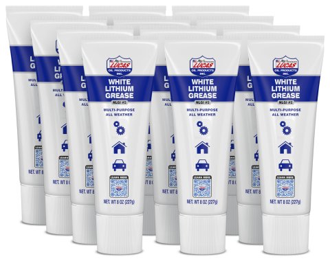 Grease - White Lithium - Conventional - 8 oz Tube - Set of 12 thumbnail 1