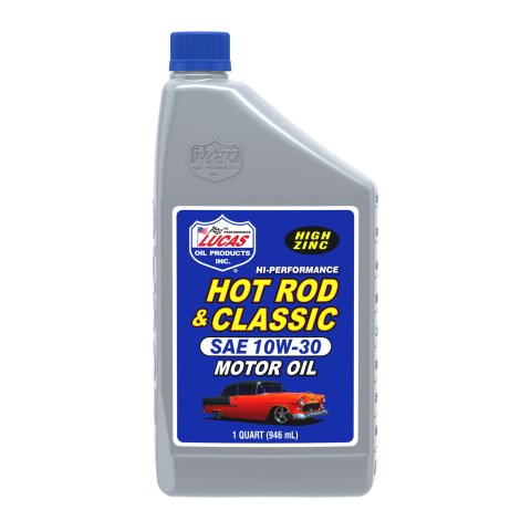 Motor Oil - Hot Rod and Classic Car - High Zinc - 10W30 - Conventional - 1 qt Bottle - Each