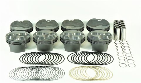 Piston and Ring - PowerPak - Forged - 4.030 in Bore - 1.0 x 1.0 x 2.0 mm Ring Grooves - Plus 12.00 cc - Small Block Chevy - Kit