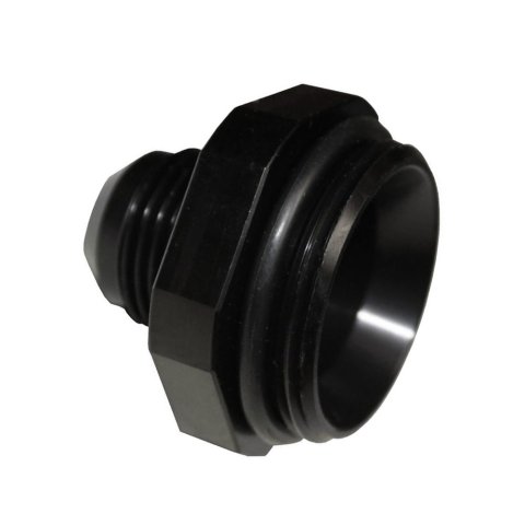 Water Neck Adapter - WN Style - Straight - 20 AN Male O-Ring to 12 AN Male - Aluminum - Black Anodized - Meziere Components - Each