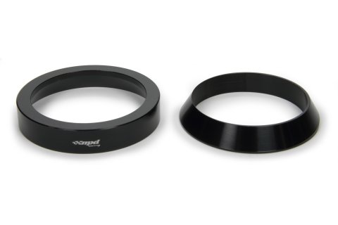 Axle Spacer - 0.5 in Thick - Cone - Female / Male - Aluminum - Black Anodized - Sprint Car - Kit