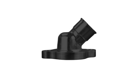 Water Neck - 45 Degree - 1-1/2 in ID Hose Barb - O-Ring / Hardware Included - Aluminum - Black Anodized - Chevy V8 - Each thumbnail 2
