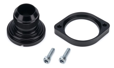 Water Neck - Straight - 20 AN Male - O-Ring / Hardware Included - Aluminum - Black Anodized - GM LS-Series - Each thumbnail 1