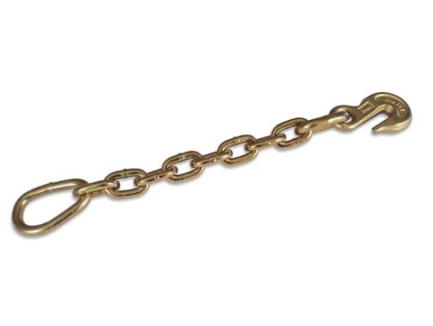 Tow Chain - 18.5 in Long - 3/8 in Diameter - 1 Grab Hook - Steel - Cadmium - Each thumbnail 2