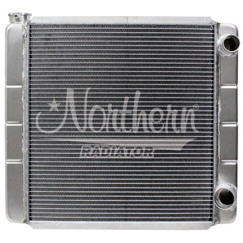 Radiator - Race Pro - 21.625 in W x 19.625 in H x 3.125 in D - Dual Pass - Passenger Side Inlet - Passenger Side Outlet - Aluminum - Natural - Each