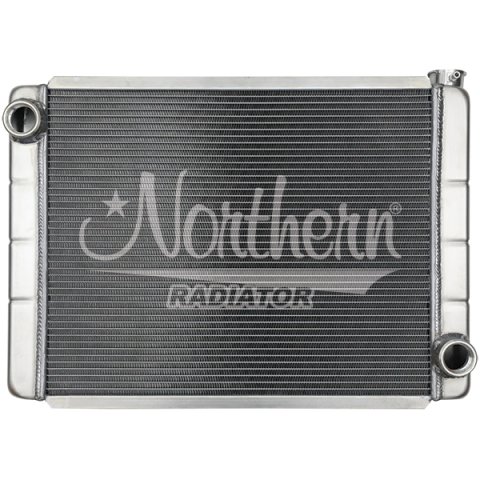 Radiator - Single Pass - 28 in W x 19 in H x 3.125 in D - Passenger Side Inlet / Outlet - Aluminum - Natural - GM - Each