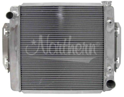 Radiator - Hotrod - 22.75 in W x 19.5 in H x 3.125 in D - Driver Side Inlet - Passenger Side Outlet - Aluminum - Natural - Universal - Each thumbnail 2