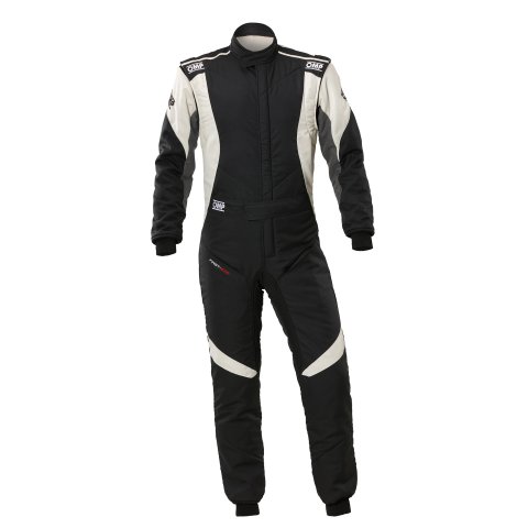 OMP FIRST EVO OVERALL my2025 FIA 8856-2018/SFI BLACK / WHITE SZ 54 thumbnail 2