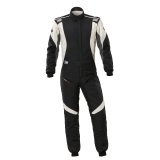 OMP FIRST EVO OVERALL my2025 FIA 8856-2018/SFI BLACK / WHITE SZ 60 thumbnail 2