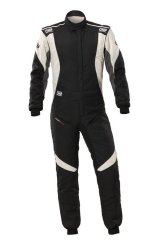 OMP FIRST EVO OVERALL my2025 FIA 8856-2018/SFI ANTHRACITE / FLUO YELLOW SZ 56 thumbnail 1