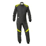 OMP FIRST EVO OVERALL my2025 FIA 8856-2018/SFI ANTHRACITE / FLUO YELLOW SZ 56 thumbnail 2