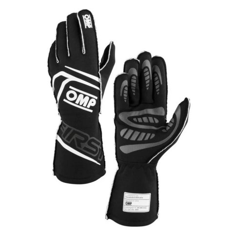OMP FIRST GLOVES FIA 8856-2018 MY2025 BLACK SZ S thumbnail 1