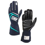 OMP FIRST GLOVES FIA 8856-2018 MY2025 NAVY BLUE / TIFFANY SZ L thumbnail 2