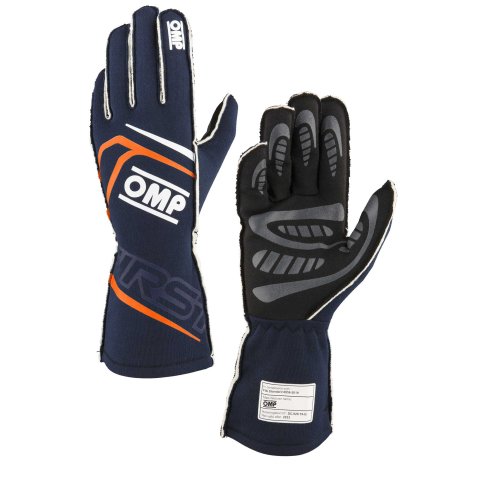 OMP FIRST GLOVES FIA 8856-2018 MY2025 NAVY BLUE / FLUO ORANGE SZ L thumbnail 2