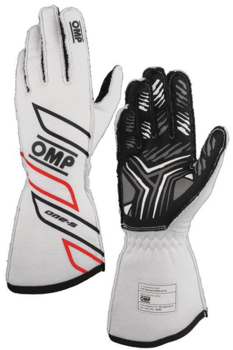 OMP ONE-S GLOVES my2025 FIA 8856-2018 NAVY BLUE / CYAN SZ XXL thumbnail 1