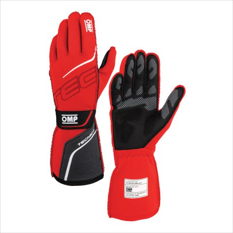 OMP TECNICA GLOVES FIA 8856-2018 RED / BLACK SZ S thumbnail 2