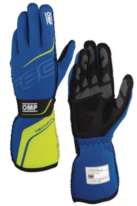 OMP TECNICA GLOVES FIA 8856-2018 BLACK / ANTHRACITE SZ XL thumbnail 1