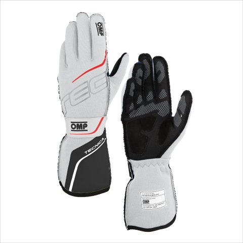 OMP TECNICA GLOVES FIA 8856-2018 WHITE / ANTHRACITE SZ L thumbnail 2