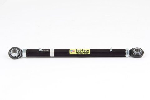 Suspension Tube - Greasable - 0.875 in Hex - 14 in Long - 5/8-18 in Female Thread - Chromoly Rod Ends - Aluminum - Black Anodized - Each