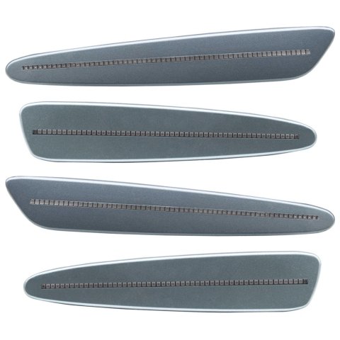 LED Side Marker Light - SMD Concept - 2 Amber / 2 Red - Surface Mount - Plastic - Clear Lens - Blue - Chevy Corvette 2005-13 - Kit