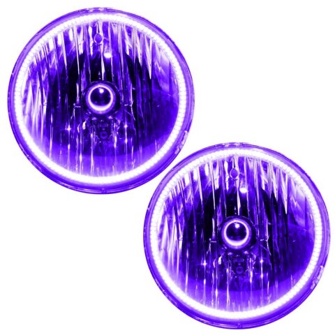 Headlight - Halo LED Ring - Plastic - Purple - Jeep Wrangler JK 2007-16 - Pair