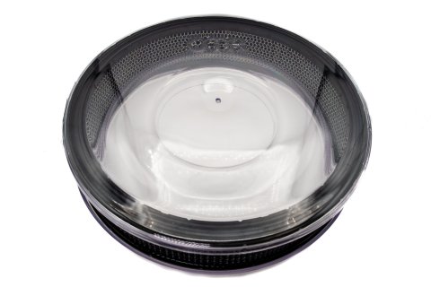 Air Cleaner Assembly - 18 in Round - 4.5 in Tall - 7.27 in Carb Flange - Dropped Base - Plastic - Clear - Kit