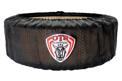 Air Filter Wrap - Round - 14 in Diameter - 5 in Tall - OTR Logo - Polyester - Black - Each thumbnail 2