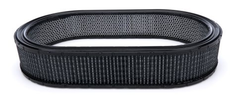 Air Filter Element - Oval - 21.09 in L x 12.09 in W - 3.5 in Tall - Wire Mesh Included - Paper - Gray - Universal - Each thumbnail 1