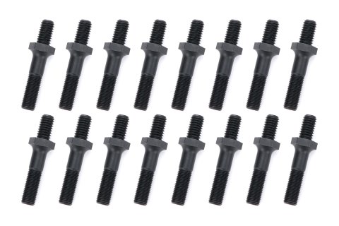 Rocker Arm Stud - 7/16-14 in Base Thread - 3/8-24 in Top Thread - 1.900 in Effective Stud Length - Steel - Black Oxide - Small Block Chevy - Set of 16 thumbnail 1