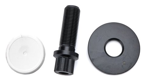 Harmonic Balancer Bolt - 5/8-18 in Thread - 1.800 in Long - 5/8 in 12 point Head - Washer Included - Steel - Black Oxide - Small Block Ford - Each thumbnail 2