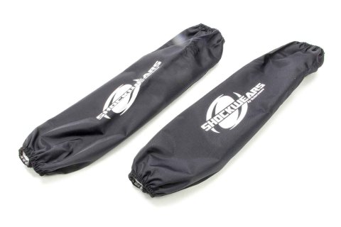 Shock Cover - Shockwears - 14 in Long - 3.500 in OD - Elastic Ends - Hook and Loop Closure - Polyester - Black - Pair