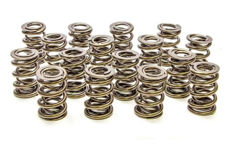 Valve Spring - 1200 Series Circle Track - Dual Spring - 550 lb/in Spring Rate - 1.150 in Coil Bind - 1.550 in OD - Set of 16
