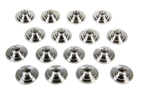 Valve Spring Retainer - 400 Series - 10 Degree - 1.185 in / 0.865 in / 0.635 in OD Steps - Triple Spring - Titanium - Set of 16