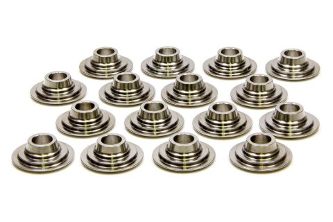 Valve Spring Retainer - 500 Series - 10 Degree - 1.185 in / 0.865 in / 0.635 in OD Steps - Triple Spring - Titanium - Set of 16
